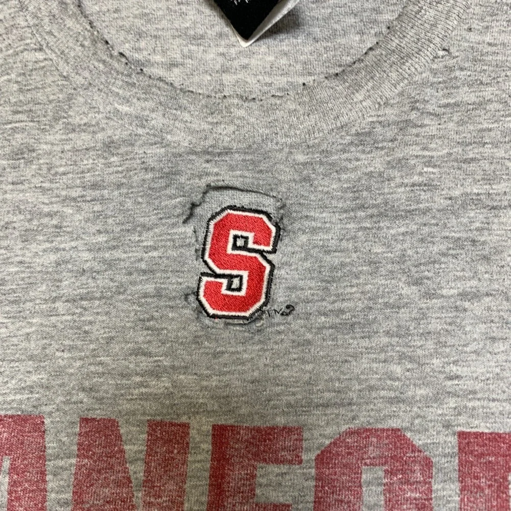 Nike Team Stanford Cardinal Football Shirt Mens Medium Heather Gray Swoosh Logo